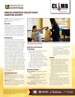 HOW DO SCIENTISTS COLLECT DATA? SAMPLING ACTIVITY