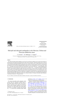 Slab-pull and slab-push earthquakes in the Mexican, Chilean