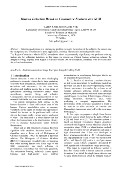 Human Detection Based on Covariance Features and SVM