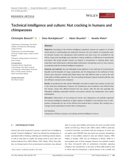 Technical intelligence and culture: Nut cracking in humans and