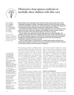 Obstructive sleep apnoea syndrome in morbidly obese children with