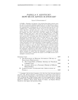 padilla v. kentucky: how much advice is enough?