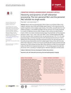 Hierarchy and dynamics of self-referential processing: The non