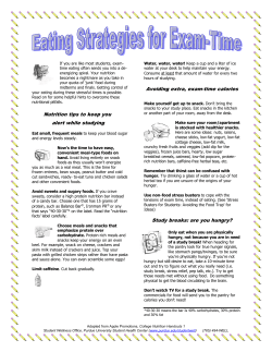 Eating for Exam Time