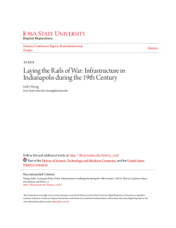 Laying the Rails of War: Infrastructure in Indianapolis during the 19th