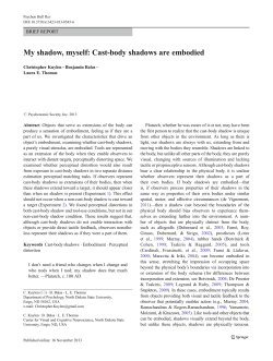 My shadow, myself: Cast-body shadows are embodied