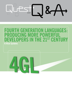 fourth generation languages: producing more - K