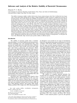 Inference and Analysis of the Relative Stability of Bacterial
