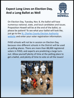 Expect Long Lines on Election Day, And a Long Ballot as Well