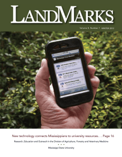 Winter 2012 Mississippi Landmarks Magazine
