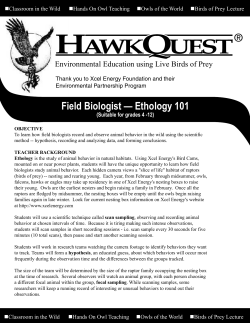 Field Biologist &mdash; Ethology 101