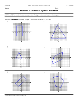 Perimeter of Geometric Figures &ndash; Homework