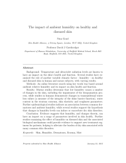 The impact of ambient humidity on healthy and diseased skin