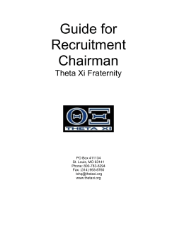 Guide for Recruitment Chairman