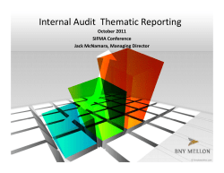 Internal Audit Thematic Reporting