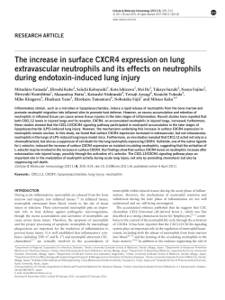 The increase in surface CXCR4 expression on lung