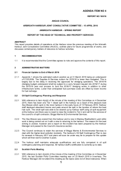 Arbroath Harbour Joint Consultative Committee 22 April