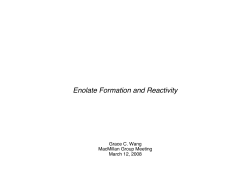 Enolate Formation and Reactivity