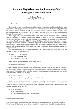 complete paper - Cascadilla Proceedings Project