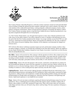 Description of Internship Positions