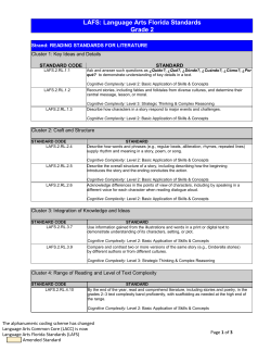 LAFS: Language Arts Florida Standards Grade 2