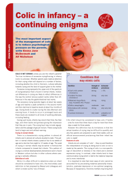 Colic in infancy – a continuing enigma