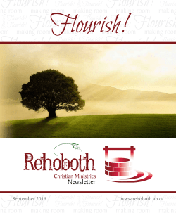 Flourish! - Rehoboth Christian Ministries
