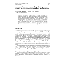 Adolescents` and children`s knowledge about rights: some evidence