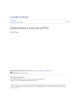 Federal Motor Carrier Act of 1935