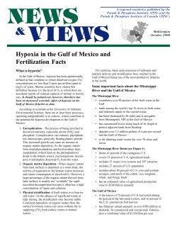 Hypoxia in the Gulf of Mexico and Fertilization Facts