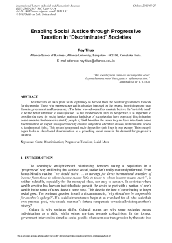 Enabling Social Justice through Progressive Taxation in