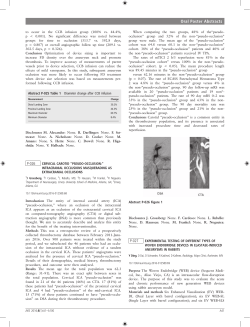Oral Poster Abstracts