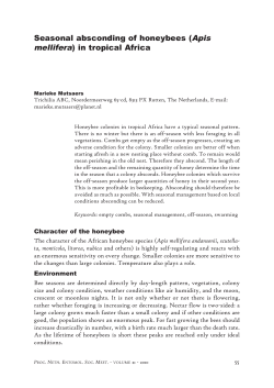 Seasonal absconding of honeybees (Apis mellifera) in tropical Africa