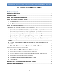 Table of Contents