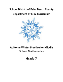 Grade 7 - The School District of Palm Beach County
