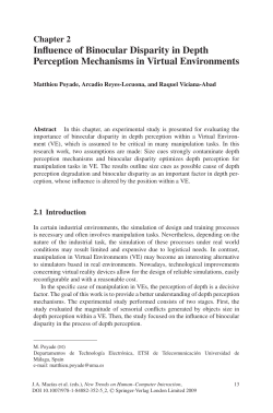 Influence of Binocular Disparity in Depth Perception Mechanisms in