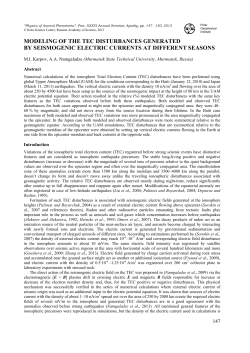 modeling of the tec disturbances generated by seismogenic