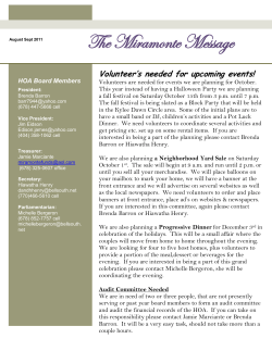 August 2011 - Miramonte HOA