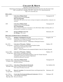 colleen b. mouw - Michigan Technological University