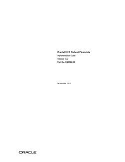 Oracle US Federal Financials Implementation Guide