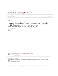 Parenthoof, Custody, and Gender Bias in the Family Court
