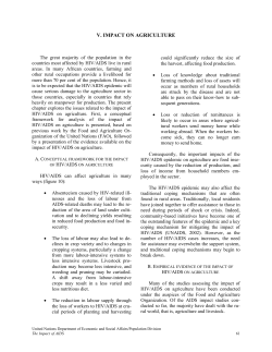 The Impact of the HIV/AIDS epidemic on agriculture