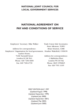 Green Book: National Agreement on Pay and Conditions of