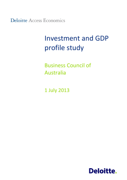 Investment and GDP profile study