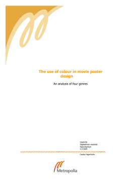The use of colour in movie poster design