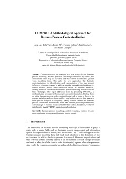 COMPRO: A Methodological Approach for Business Process