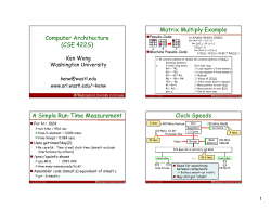 (CSE 422S) Matrix Multiply Example A Simple Run
