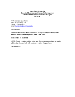 Microeconomics for Managers