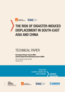THE RISK OF DISASTER-INDUCED DISpLACEMENT IN SOUTH