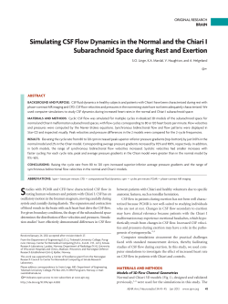 Simulating CSF Flow Dynamics in the Normal and the Chiari I